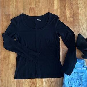 Banana republic/cozy slub. Black Long Sleeve, banana republic, size small